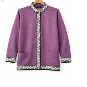 SOUTH AMERICAN SIDE Alpaca Wool Cardigan Size Large